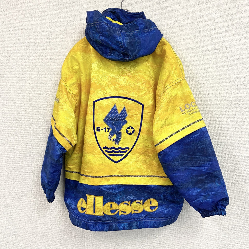 ellesse　エレッセ　スキージャケット/ハーフジップスノーウェア　アノラックパーカー　黄色　イエロー　Mサイズ　古着