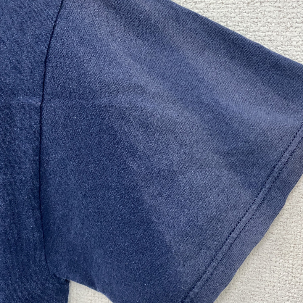 90s　HELLY HANSEN　ヘリーハンセン　半袖プリントTシャツ　ヴィンテージ　紺　ネイビー　古着