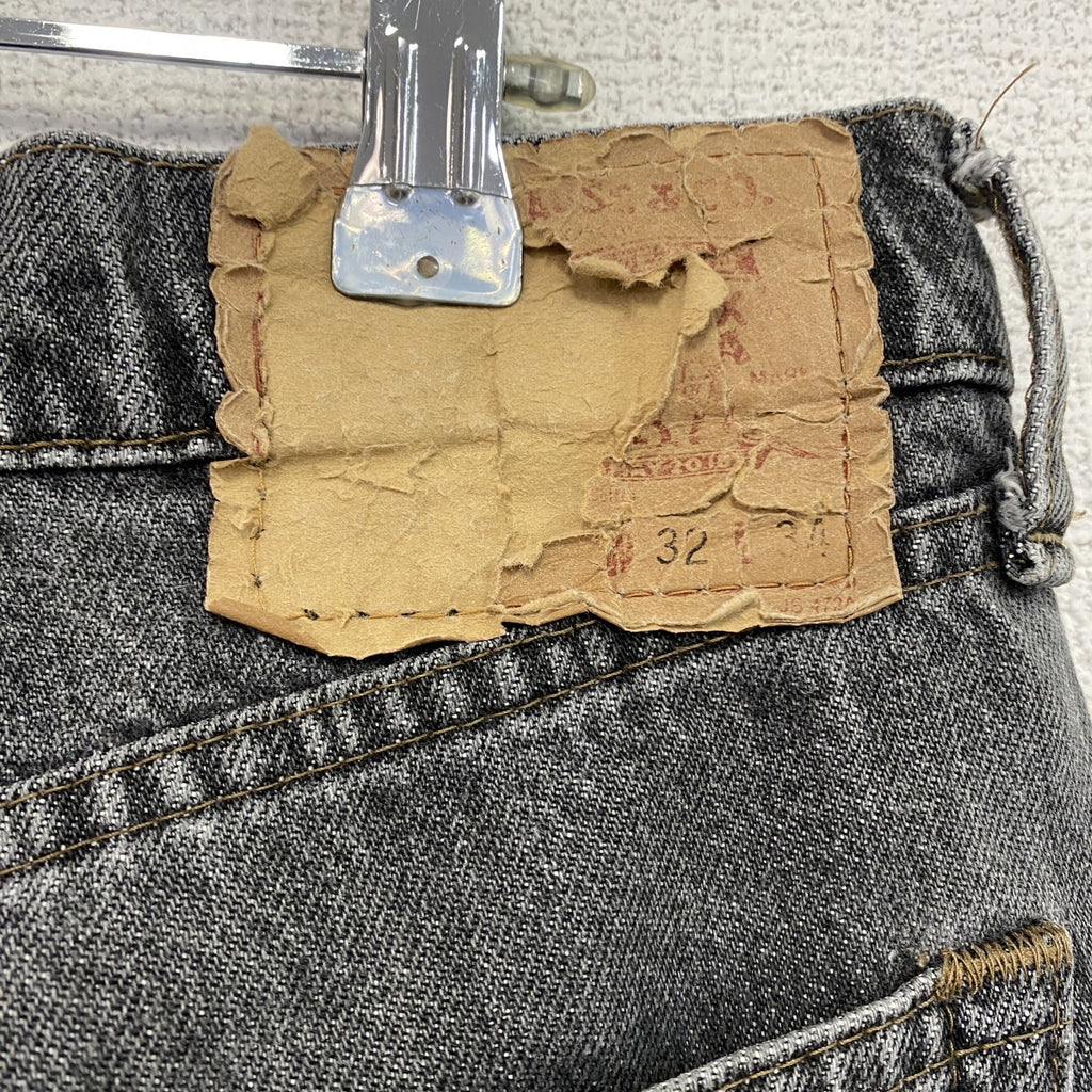 Levi’s　リーバイス　503　ブラックデニムパンツ/ジーンズ　ジップフライ　黒　ブラック　インディゴ　32サイズ　古着