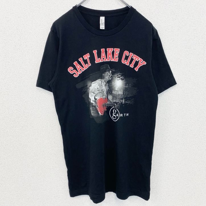 CANVAS　GARTH BROOKS　半袖スタジアムツアーTシャツ　SALT LAKE CITY　黒　ブラック　Mサイズ　古着