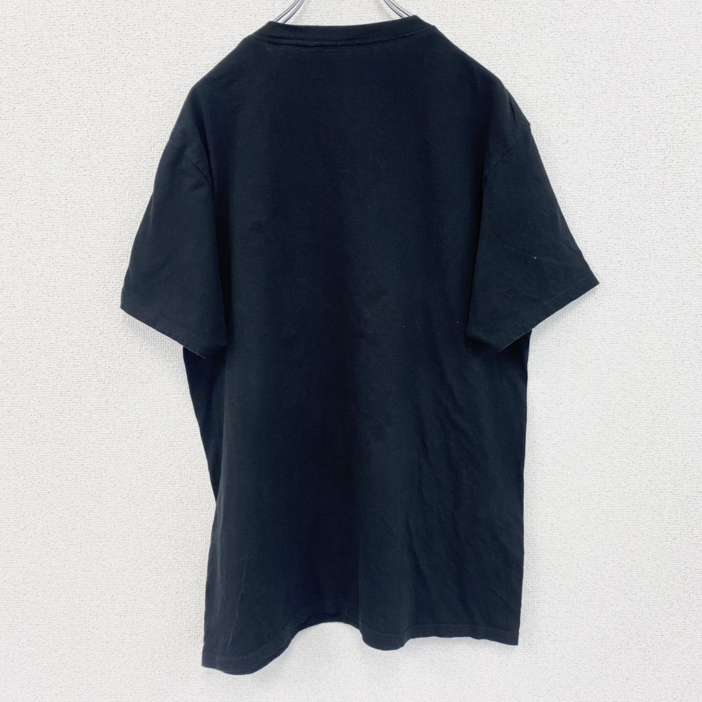半袖アニメプリントTシャツ　ナルト　サスケ　カカシ　黒　ブラック　レトロデザイン　クルーネック　Lサイズ　古着