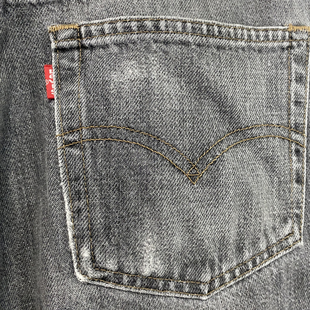 Levi’s　リーバイス　503　ブラックデニムパンツ/ジーンズ　ジップフライ　黒　ブラック　インディゴ　32サイズ　古着