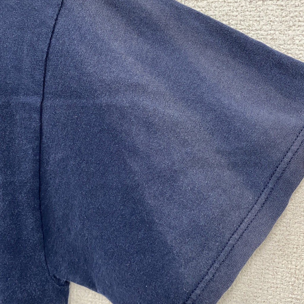 90s　HELLY HANSEN　ヘリーハンセン　半袖プリントTシャツ　ヴィンテージ　紺　ネイビー　古着