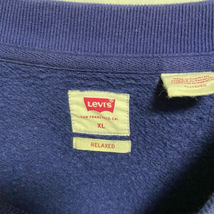 Levi’s リーバイス　長袖クルーネックスウェット　トレーナー　バイカラー　ビックシルエット　XLサイズ　古着