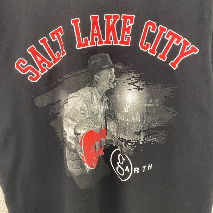 CANVAS　GARTH BROOKS　半袖スタジアムツアーTシャツ　SALT LAKE CITY　黒　ブラック　Mサイズ　古着