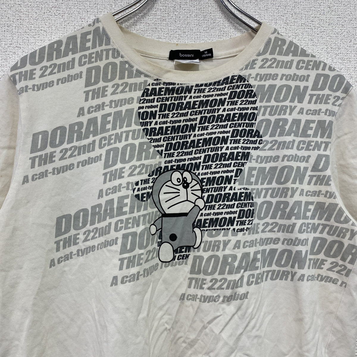 bossini　ドラえもん　半袖プリントTシャツ　キャラクターT　白　ホワイト　Ｍサイズ　古着