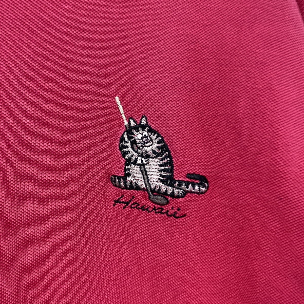 90s　Crazy Shirt　クレイジーシャツ　半袖Tシャツ　刺繍ロゴ　ヴィンテージ　ピンク　Mサイズ　古着