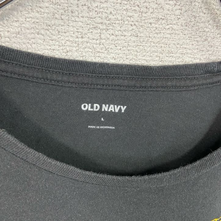 古着 used　OLD NAVY　半袖アニメプリントTシャツ　ナルト　灰色　グレー　コットン100％　クルーネック　Lサイズ