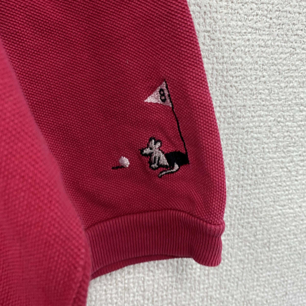 90s　Crazy Shirt　クレイジーシャツ　半袖Tシャツ　刺繍ロゴ　ヴィンテージ　ピンク　Mサイズ　古着