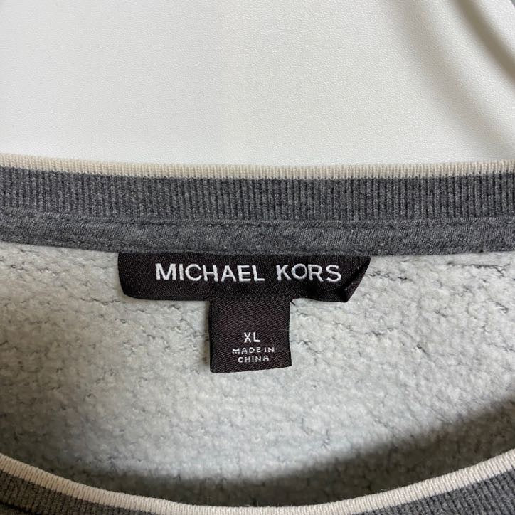 古着 used　MICHAEL KORS マイケルコース　長袖ロゴスウェット　トレーナー　グレー　XLサイズ