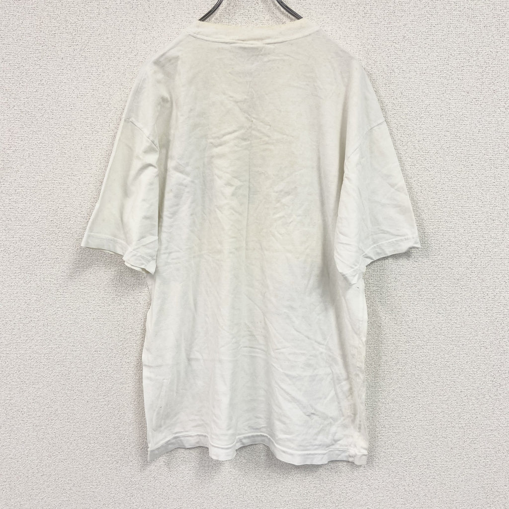 90s　NIKE　ナイキ　半袖プリントTシャツ　AIR　白　ホワイト　FSサイズ カットソー メンズ コットン 古着