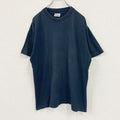 90s　Hanes　ヘインズ　半袖プリントTシャツ　シングルステッチ　黒　ブラック　Lサイズ カットソー メンズ コットン 古着