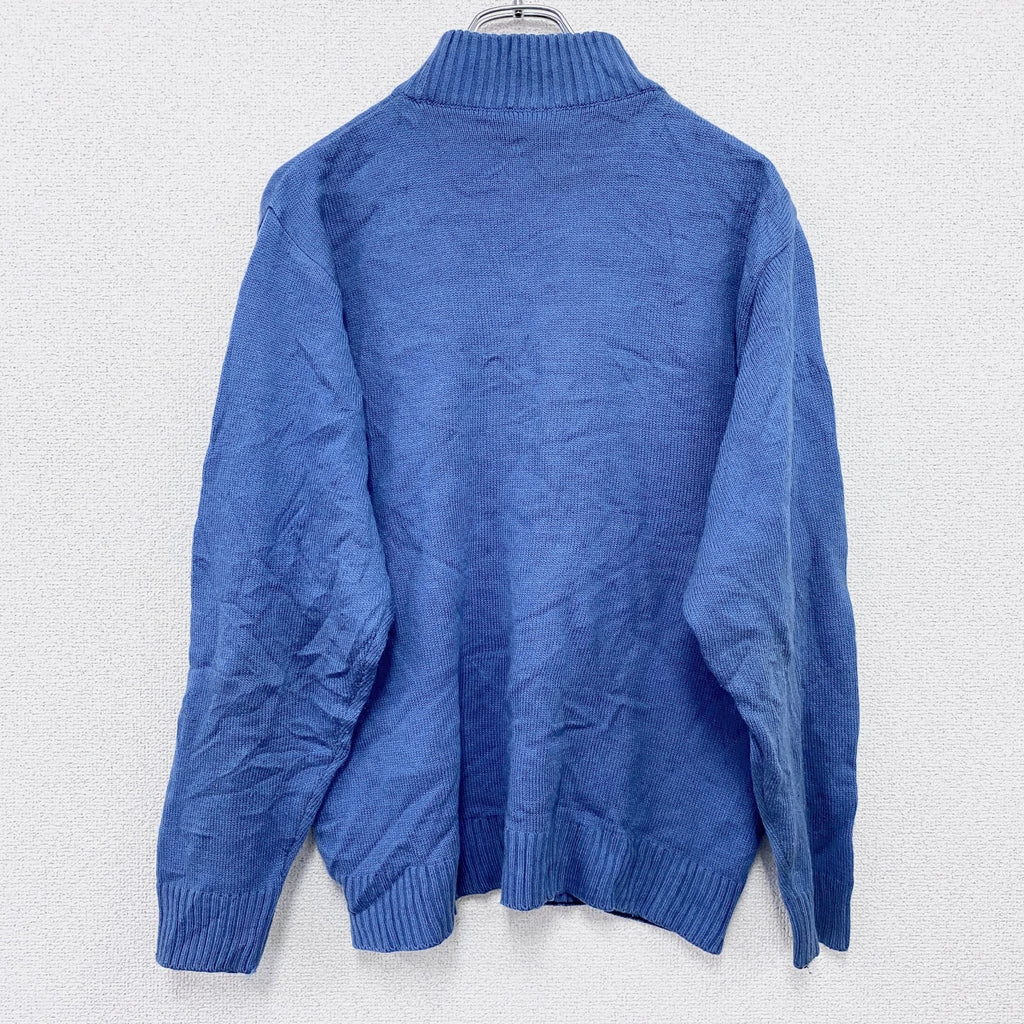 00s　adidas　アディダス　アクリルニットセーター　ヴィンテージ　水色　ライトブルー　XSサイズ　古着