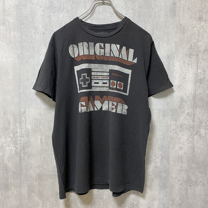 古着 used　Nintendo　ニンテンドー　半袖公式プリントTシャツ　ゲーム　コントローラー　黒　ブラック　Lサイズ