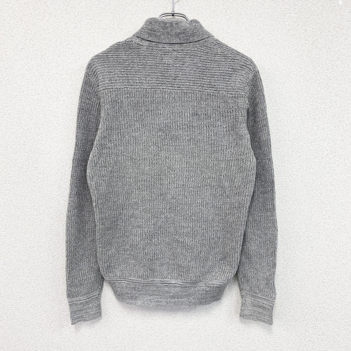 GAP　ギャップ　コットンニットセーター　ショールカラー　灰色　グレー　XSサイズ　古着