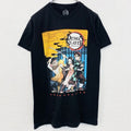 鬼滅の刃　DEMON SLAYER　メキシコ製　半袖アニメキャラクタープリントTシャツ　黒　ブラック　Sサイズ　古着