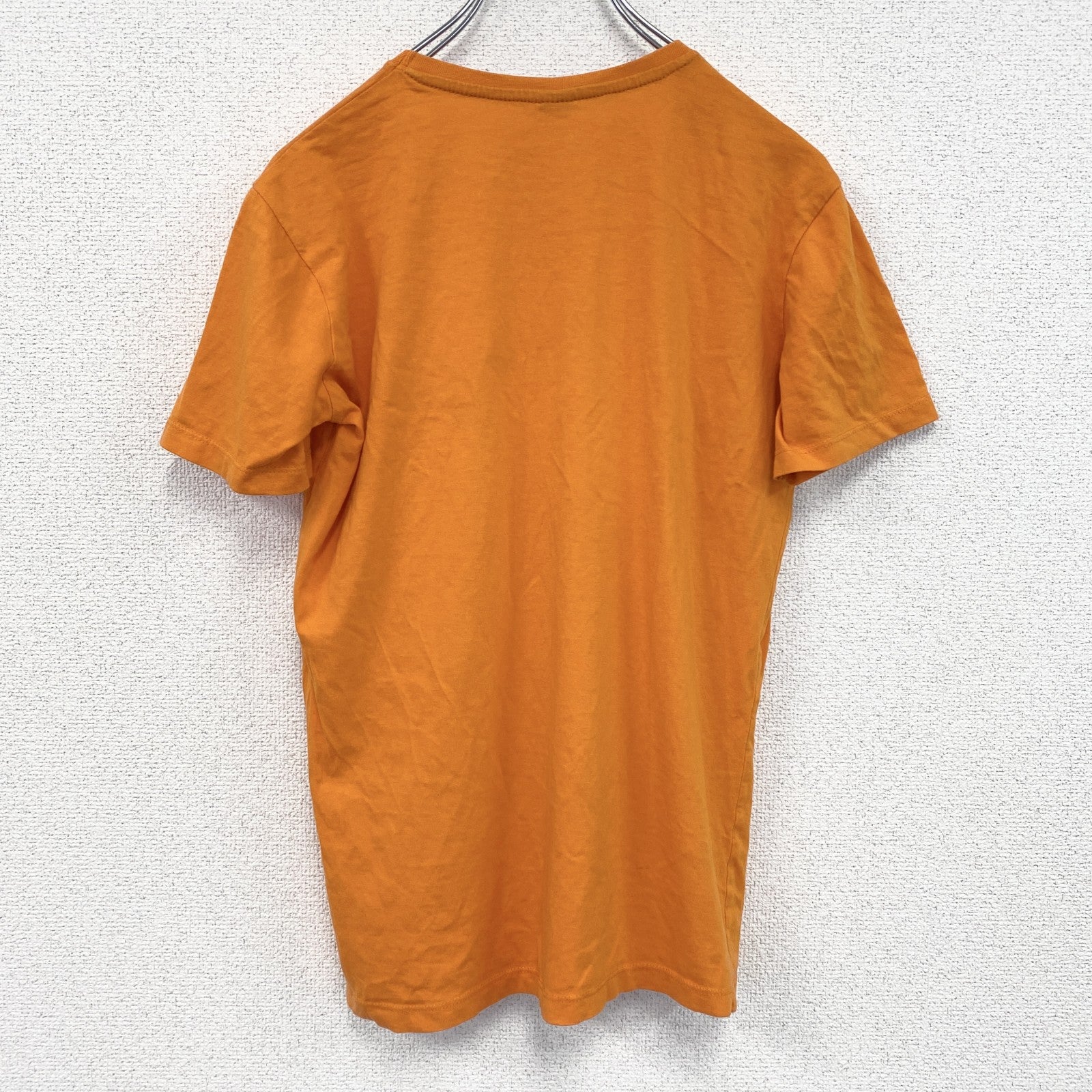 半袖プリントTシャツ　Y.F.K　ワイエフケークロージング　ドクロ　橙色　オレンジ　レトロデザイン　クルーネック　古着
