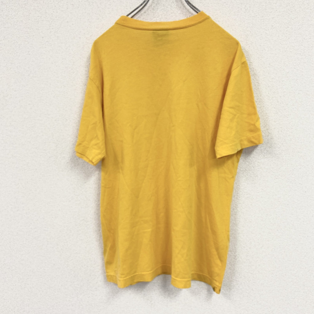 TOMMY HILFIGER　トミーヒルフィガー　半袖プリントTシャツ　黄色　イエロー　XSサイズ カットソー メンズ コットン 古着