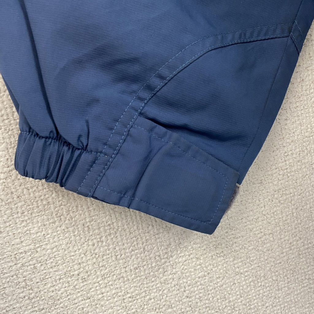 FIRST DOWN USA　ファーストダウン　フィッシングジャケット　刺繍ロゴ　フラップポケット　ジップポケット　青　ブルー　Lサイズ メンズ ポリエステル 古着
