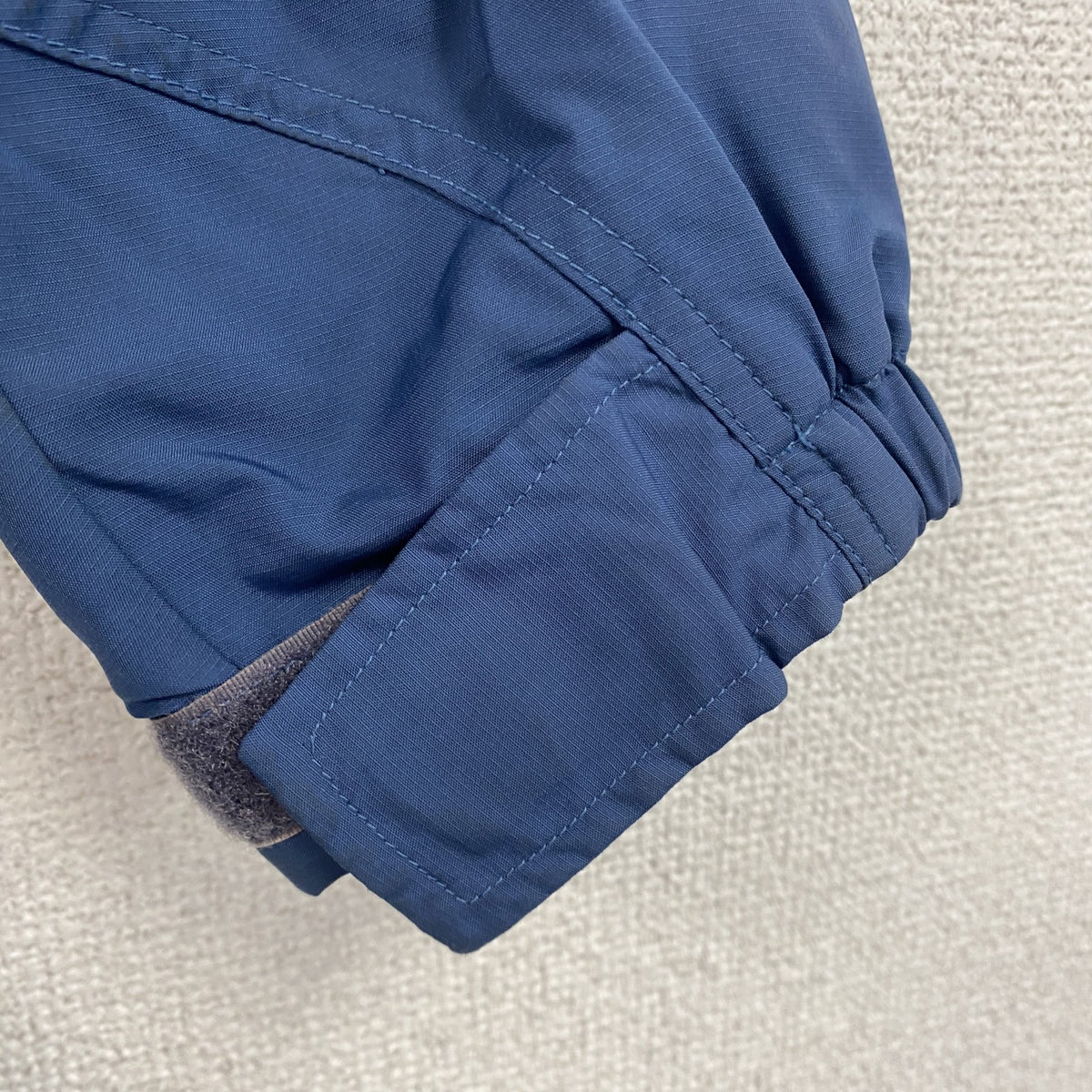 FIRST DOWN USA　ファーストダウン　フィッシングジャケット　刺繍ロゴ　フラップポケット　ジップポケット　青　ブルー　Lサイズ メンズ ポリエステル 古着