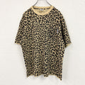 FRUIT OF THE LOOM　フルーツオブザルーム　半袖Tシャツ　レオパード　ヒョウ柄　からし色　Mサイズ　古着