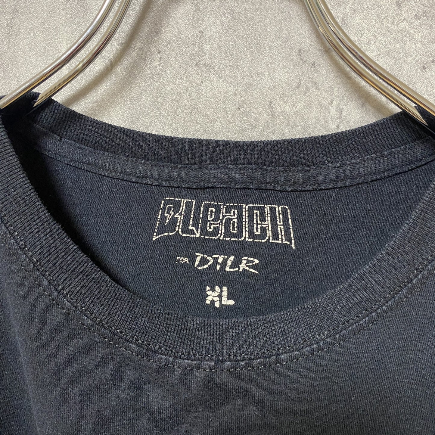 古着 used　アイアンメイデン　CHANEL　BLEACH　半袖プリントTシャツ　黒　ブラック　ビッグシルエット　XLサイズ