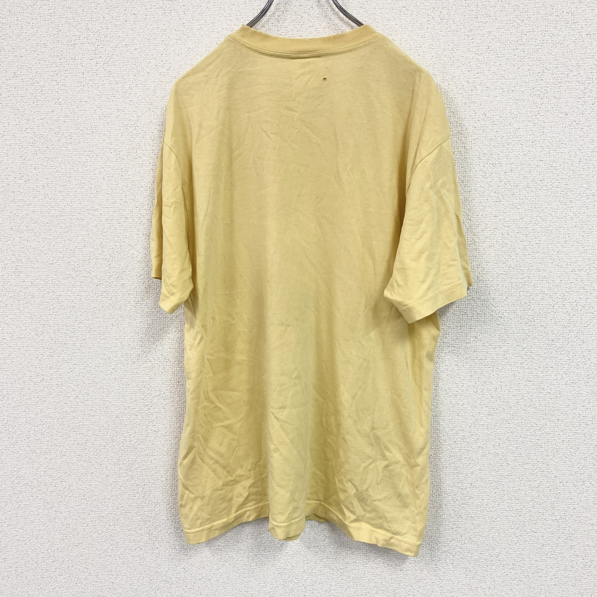 90s　United Athle　ユナイテッドアスレ　半袖プリントTシャツ　黄色　イエロー　Lサイズ カットソー メンズ 古着