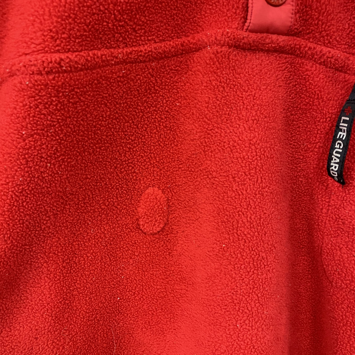LIFE GUARD　ハーフジップフリースジャケット　赤　レッド　Lサイズ　古着