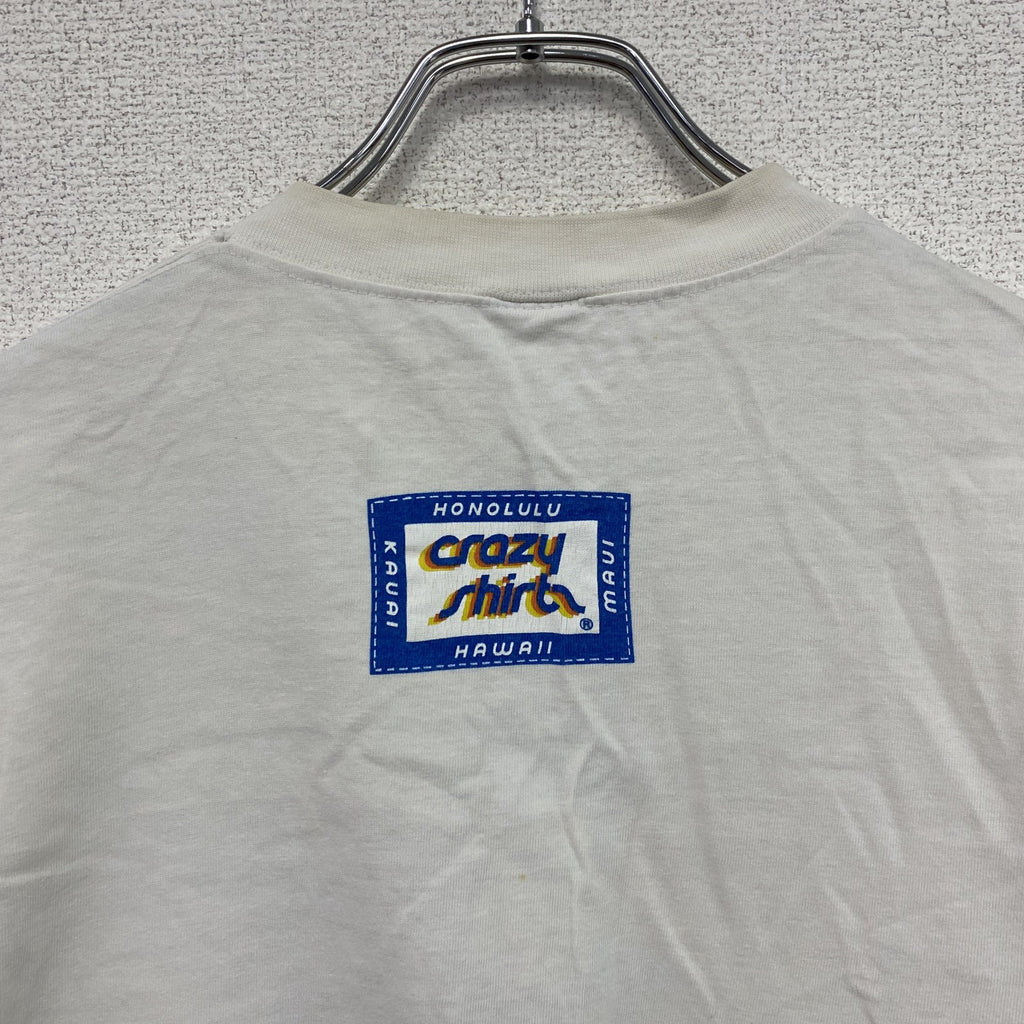～90s　crazy shirt　クレイジーシャツ　半袖プリントスーベニアTシャツ　シングルステッチ　白　ホワイト　Mサイズ　　ヴィンテージ　古着