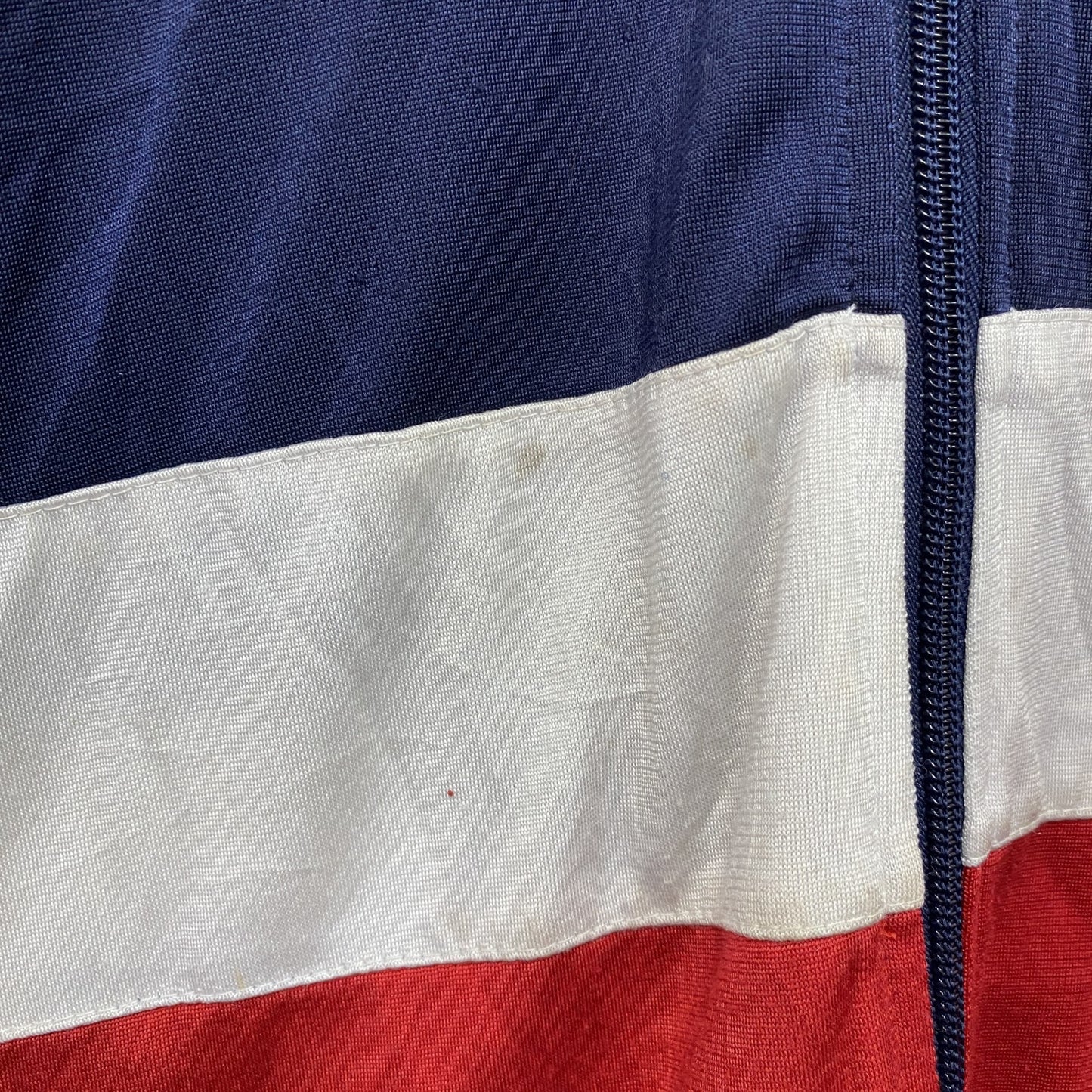 ～90s　adidas　アディダス　トラックジャケット/ジャージ　ヴィンテージ　マルチカラー　紺　ネイビー　Mサイズ