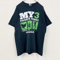GILDAN　ギルダン　半袖プリントTシャツ　ジャマイカ　クルーネック　レトロデザイン　黒　ブラック　Lサイズ　古着