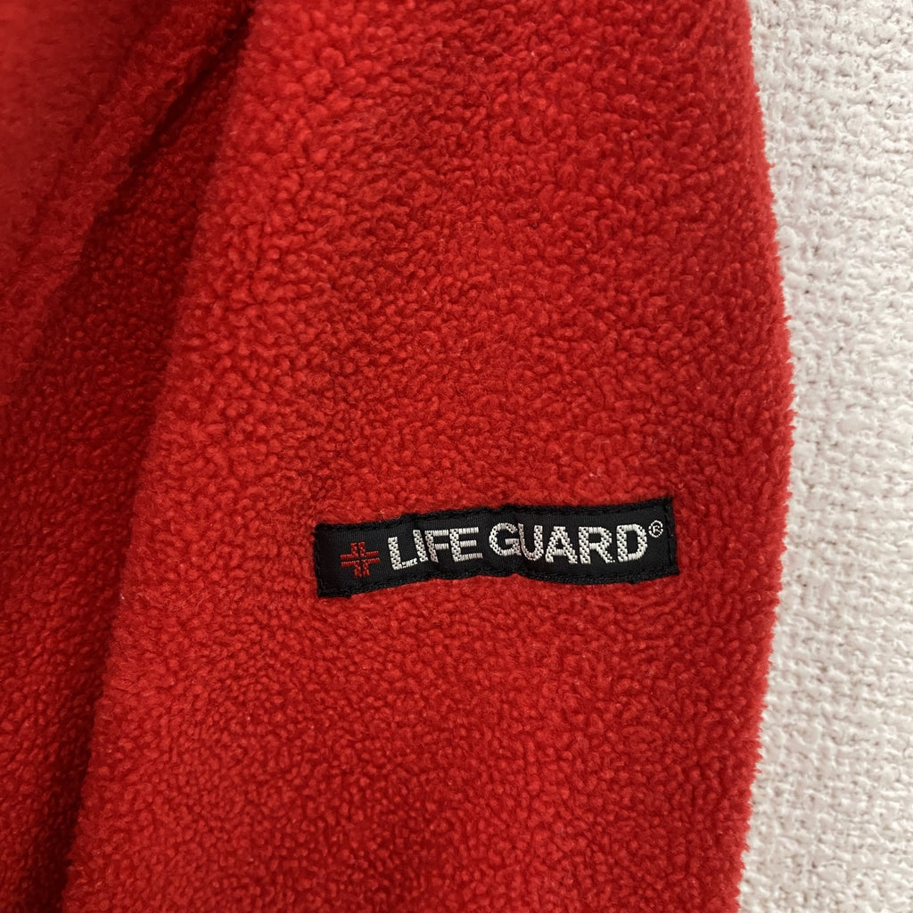 LIFE GUARD　ハーフジップフリースジャケット　赤　レッド　Lサイズ　古着
