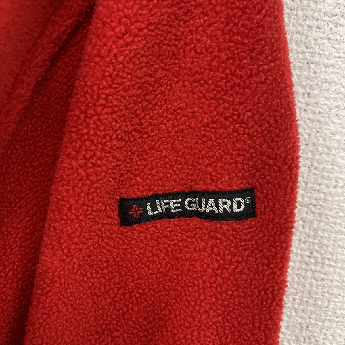 LIFE GUARD　ハーフジップフリースジャケット　赤　レッド　Lサイズ　古着