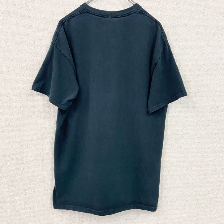 GILDAN　ギルダン　半袖プリントTシャツ　ジャマイカ　クルーネック　レトロデザイン　黒　ブラック　Lサイズ　古着