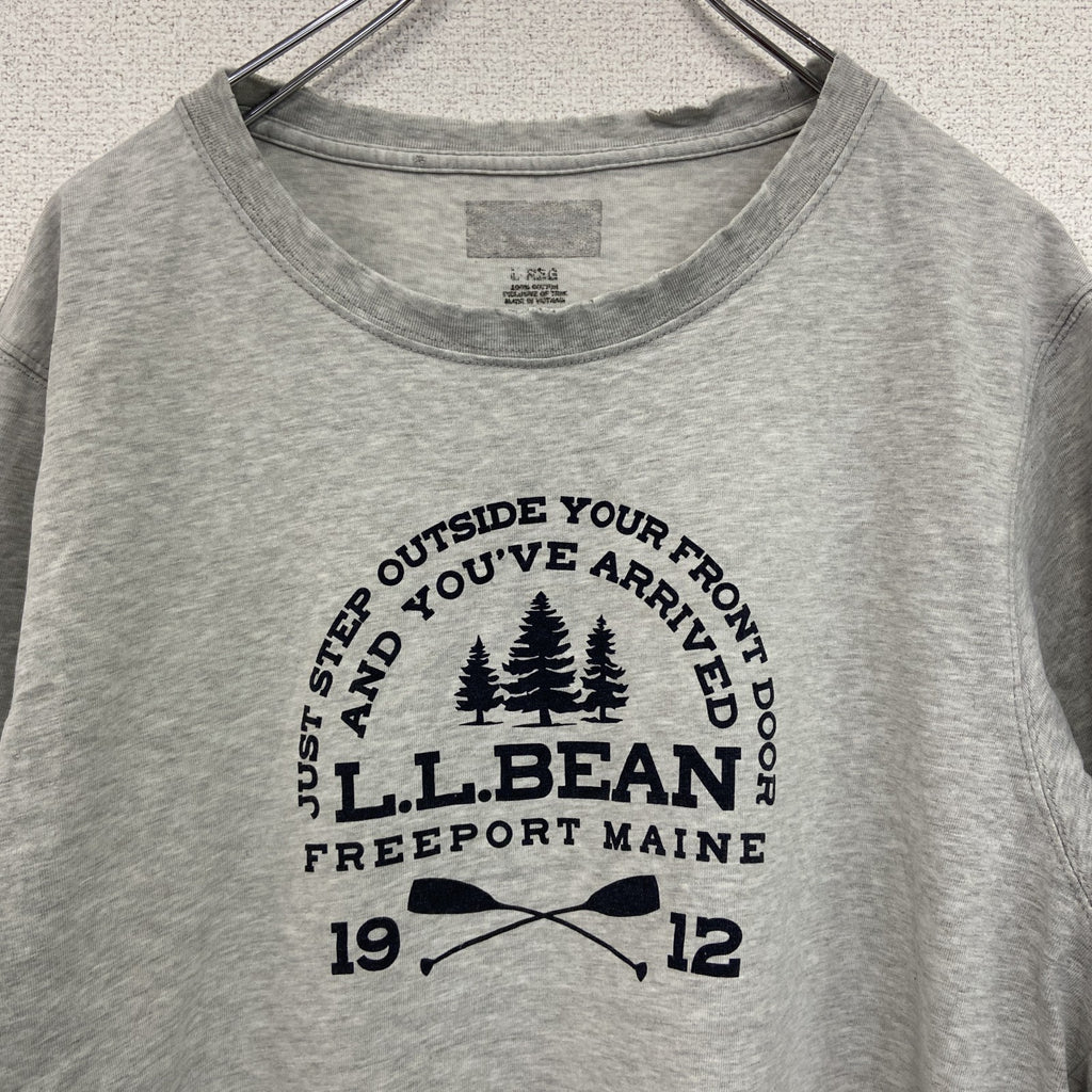 L.L.Bean　エルエルビーン　半袖プリントTシャツ　6連プリント　アーチプリント　灰色　グレー　Lサイズ　古着
