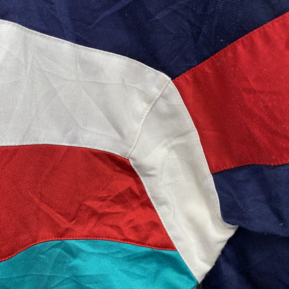 ～90s　adidas　アディダス　トラックジャケット/ジャージ　ヴィンテージ　マルチカラー　紺　ネイビー　Mサイズ