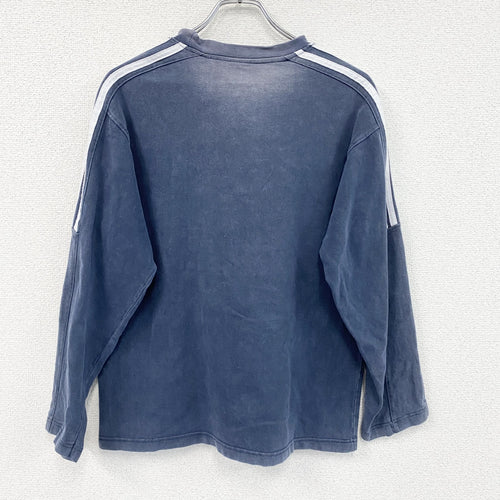 00s　adidas　アディダス　スウェット/トレーナー　フェード　パフォーマンスロゴ　デカロゴ　紺　ネイビー　Lサイズ　古着