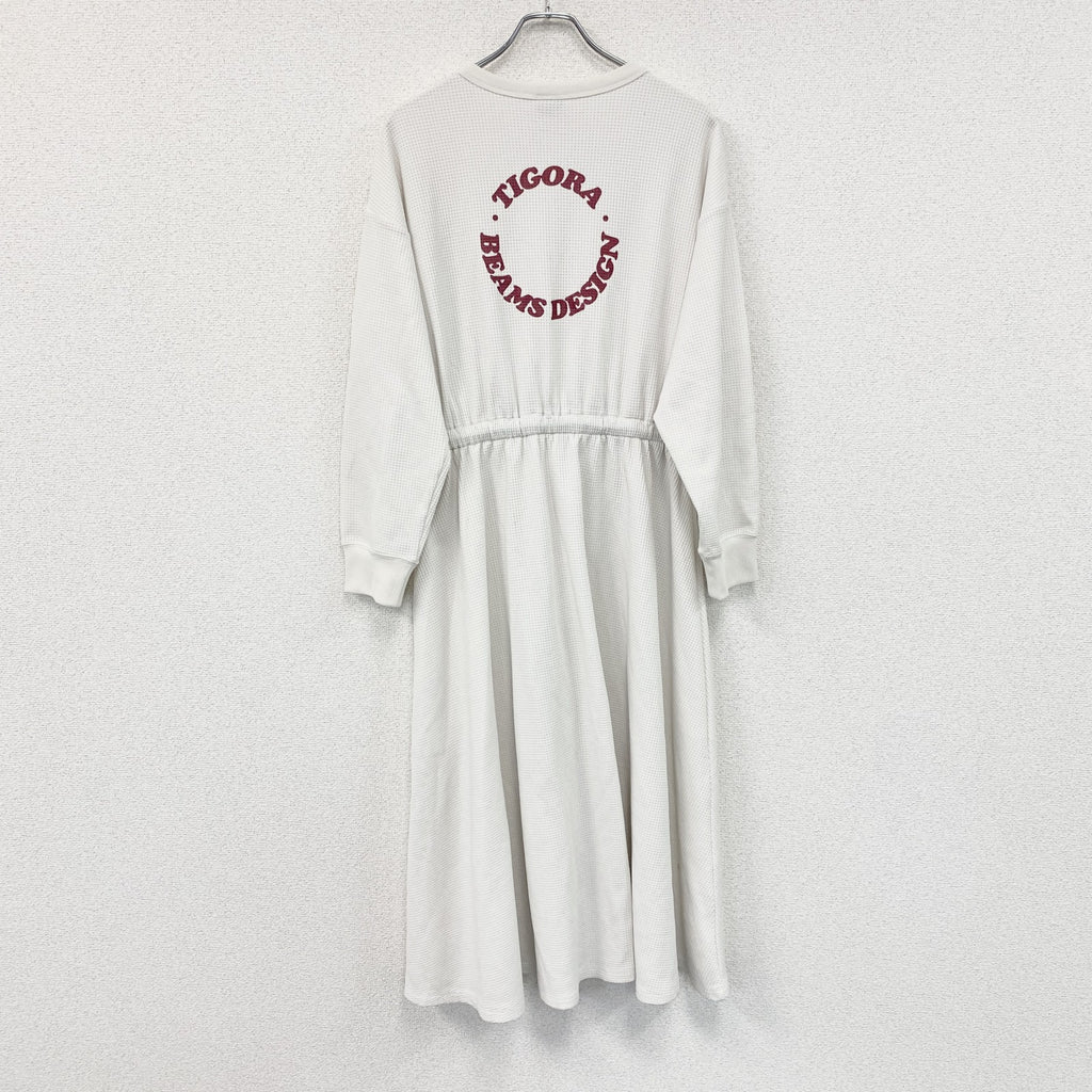 TIGORA BEAMS DESIGN　ワンピース　ワッフル生地　白　ホワイト　古着