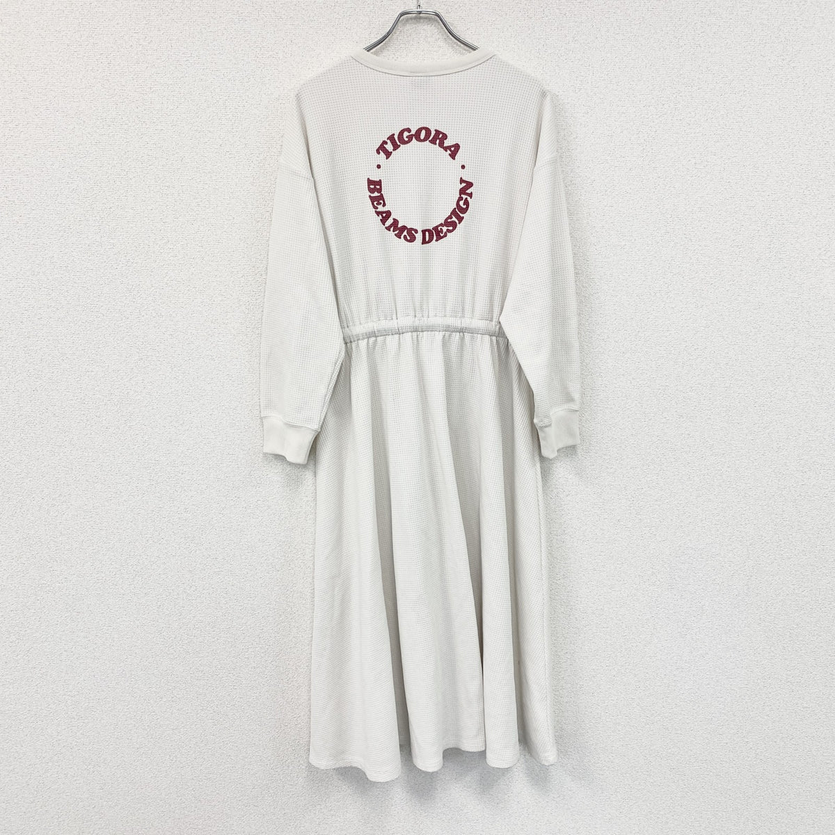 TIGORA BEAMS DESIGN　ワンピース　ワッフル生地　白　ホワイト　古着
