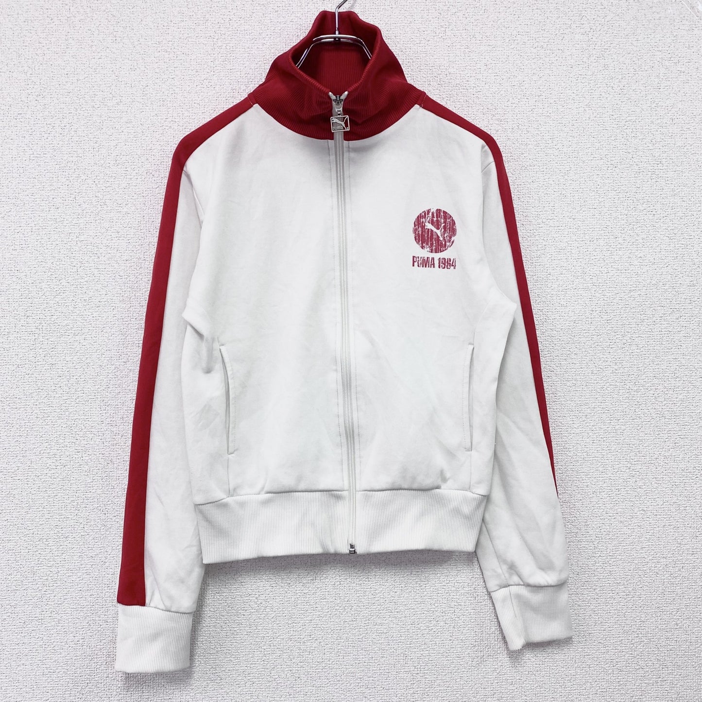 90s　PUMA　プーマ　トラックジャケット/ジャージ　ヴィンテージ　白　ホワイト　Mサイズ