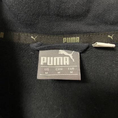 古着 used　puma プーマ　長袖ジップアップスウェット　トレーナー　ワンポイントロゴプリント　ハイネック　秋冬服　Mサイズ