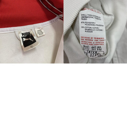 90s　PUMA　プーマ　トラックジャケット/ジャージ　ヴィンテージ　白　ホワイト　Mサイズ