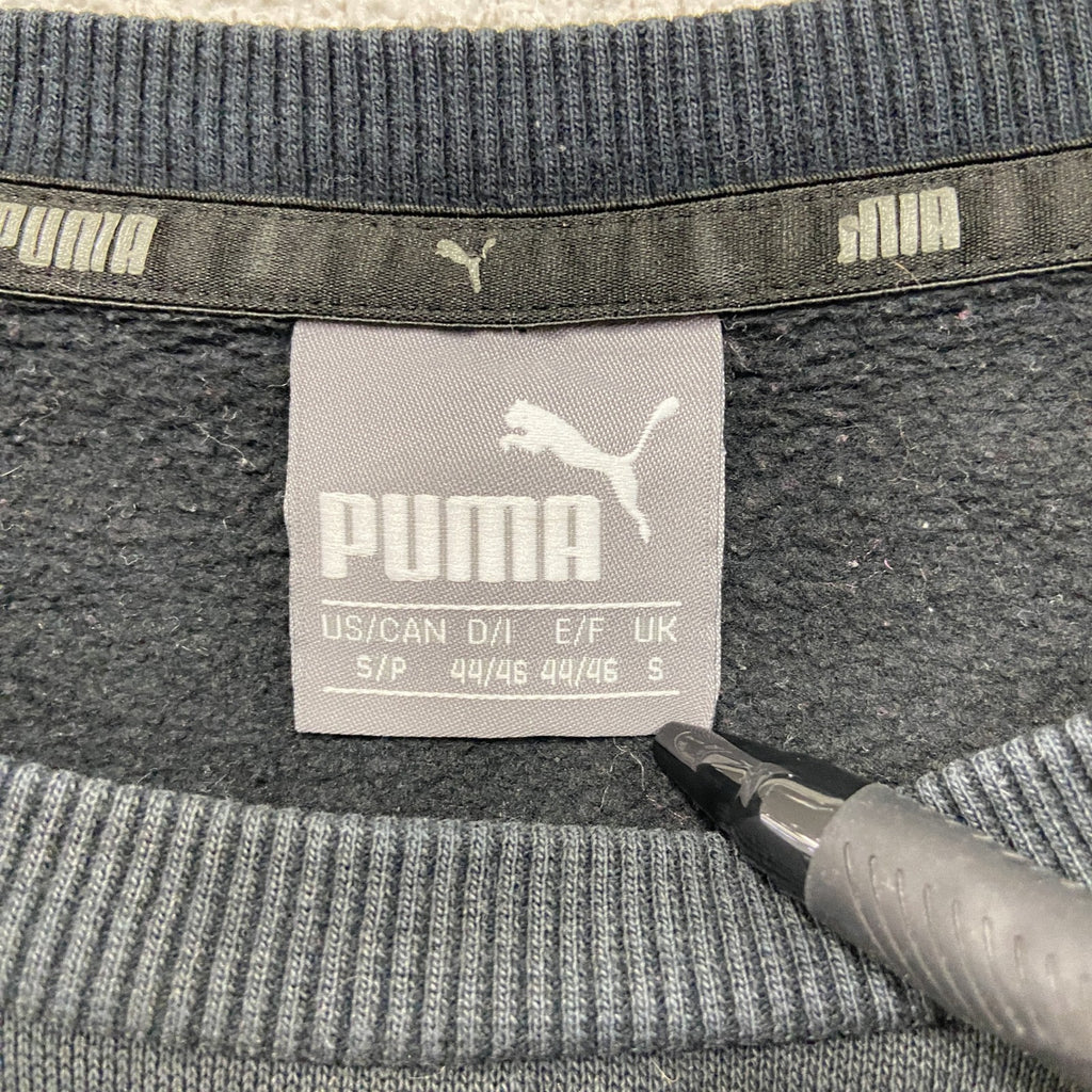 PUMA　プーマ　スウェット/トレーナー　デカロゴ　スポーツミックス　ストリート　クルーネック　黒　ブラック　Sサイズ　古着