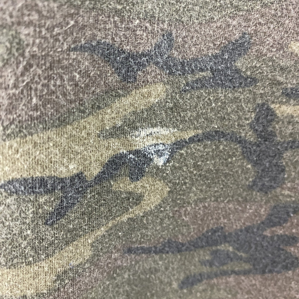 MASTIFF　半袖迷彩柄プリントTシャツ　カモフラ　CASA　クルーネック　緑　グリーン　Sサイズ　古着