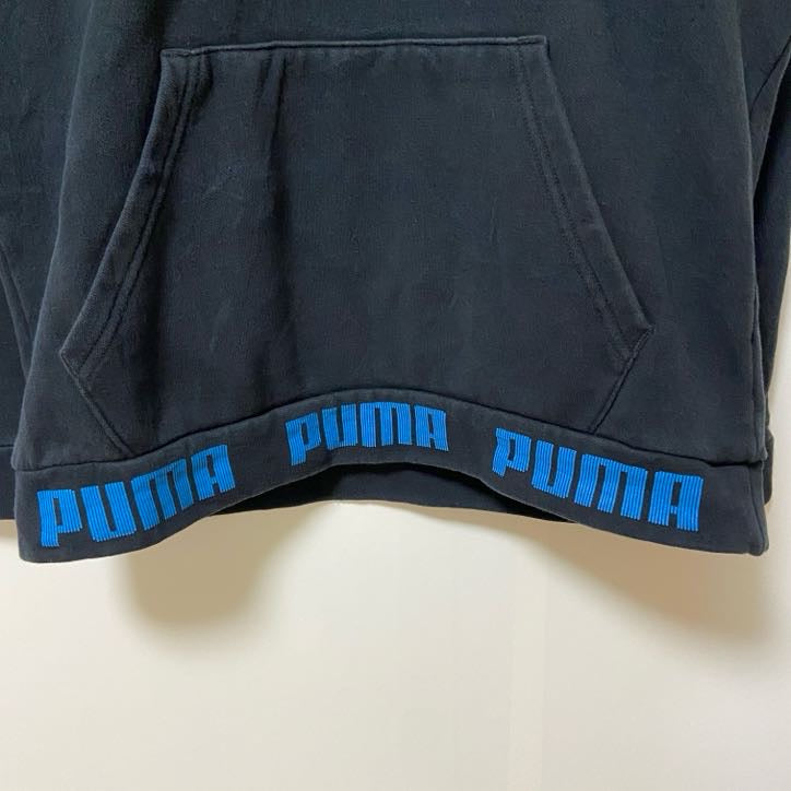 古着 used　puma プーマ　CLOUD9　長袖プリントパーカー　スウェット　プルオーバー　ワンポイントロゴ　秋冬服　Sサイズ