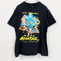 アバター 伝説の少年アン　AVATAR　半袖アニメプリントTシャツ　レトロ　クルーネック　黒　ブラック　Mサイズ　古着