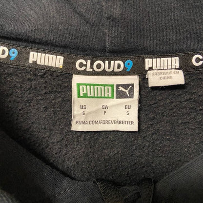 古着 used　puma プーマ　CLOUD9　長袖プリントパーカー　スウェット　プルオーバー　ワンポイントロゴ　秋冬服　Sサイズ