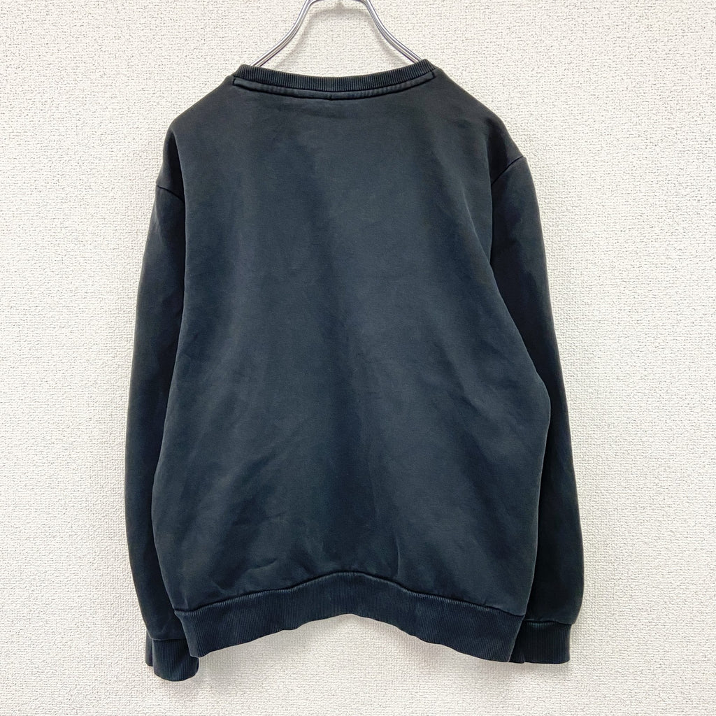 PUMA　プーマ　スウェット/トレーナー　デカロゴ　スポーツミックス　ストリート　クルーネック　黒　ブラック　Sサイズ　古着