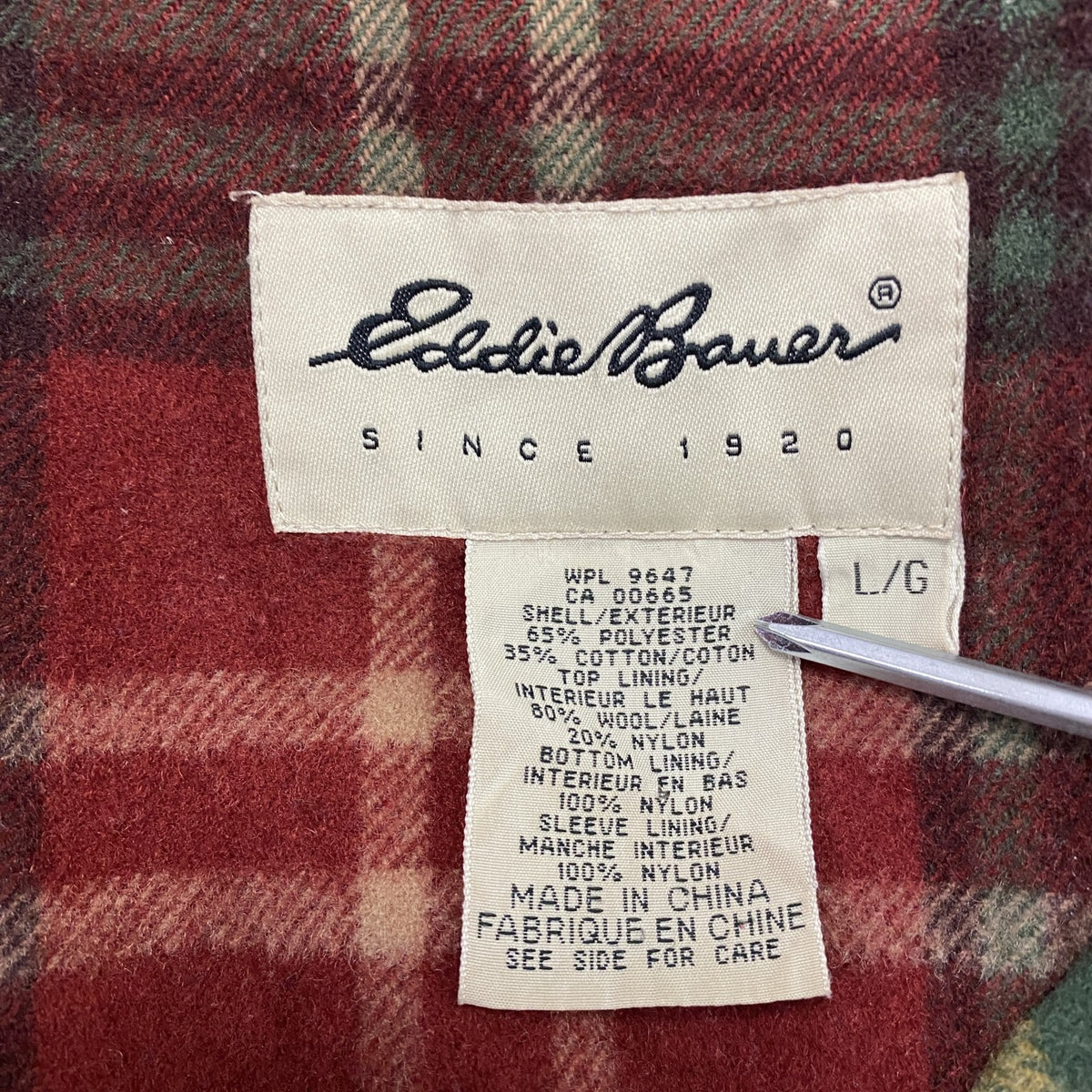 Eddie Bauer　エディーバウアー　マウンテンパーカー　赤　レッド　Lサイズ　古着