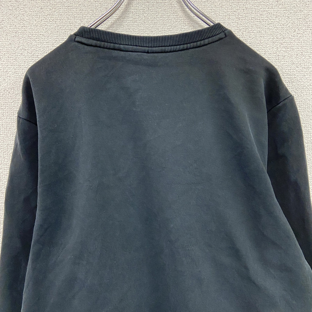 PUMA　プーマ　スウェット/トレーナー　デカロゴ　スポーツミックス　ストリート　クルーネック　黒　ブラック　Sサイズ　古着